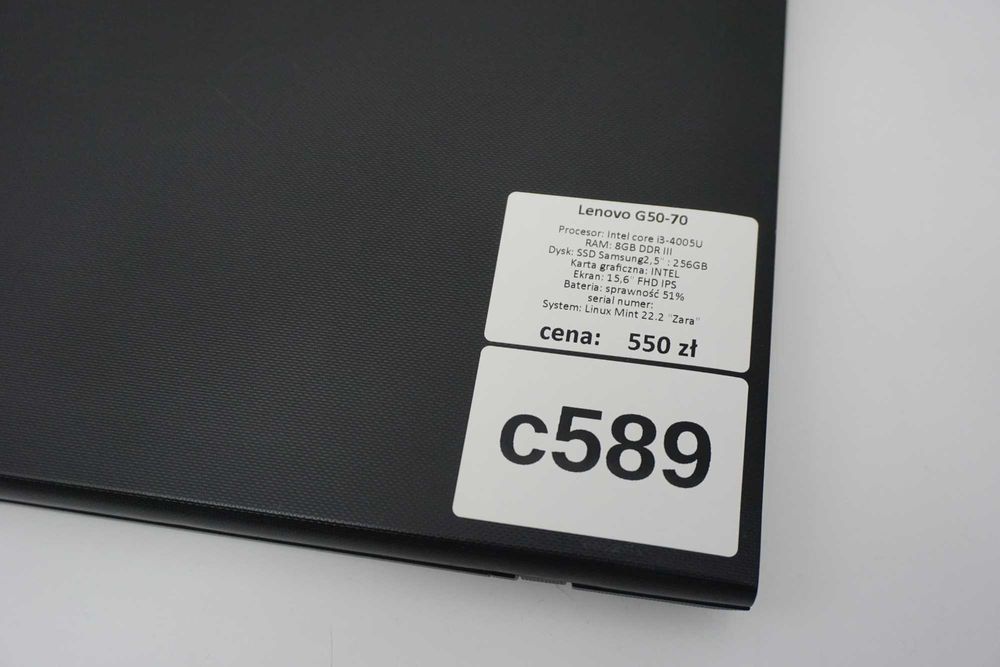 SZYBKI Laptop netbook Lenovo  i3 / 8GB / SSD 256 / Full HD IPS / Linux