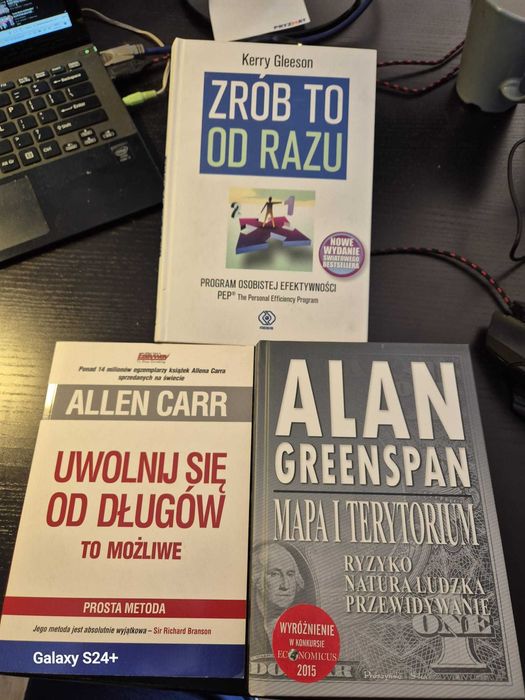 Zestaw książek o finansach i efektywności – Gleeson, Carr, Greenspan