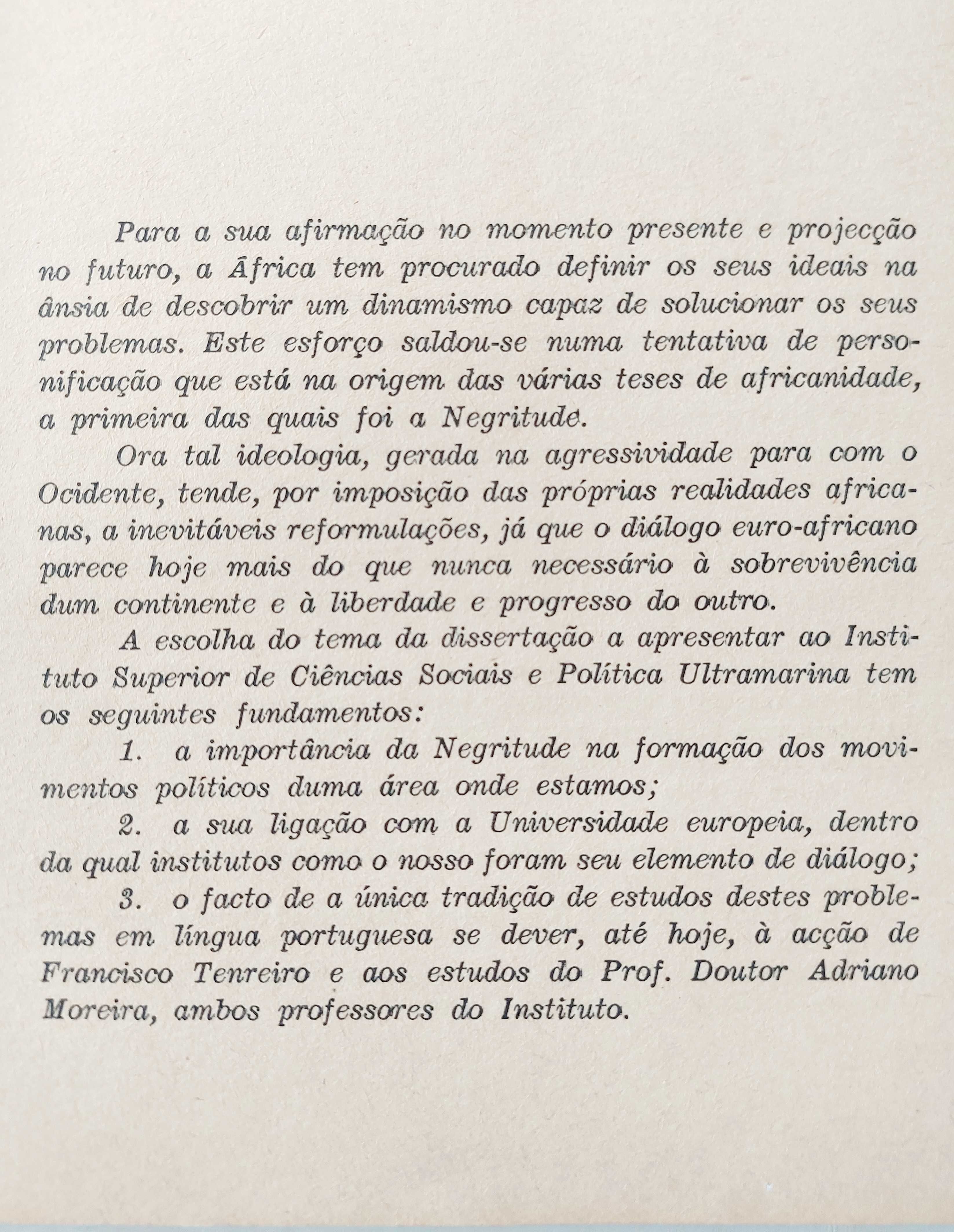 NEGRITUDE dos Mitos às Realidades