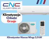 Klimatyzacja Hisense Wings 3,5kW z montażem chłodzi / grzeje Promocja