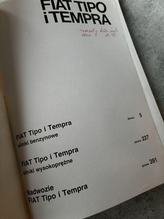 Książka WKŁ Fiat Tipo i Tempra