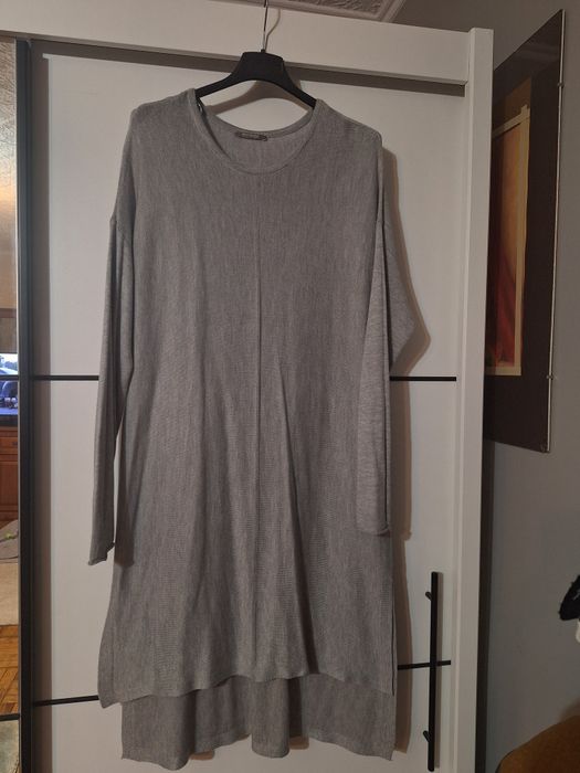 Sukienka z dzianiny długi sweter oversize