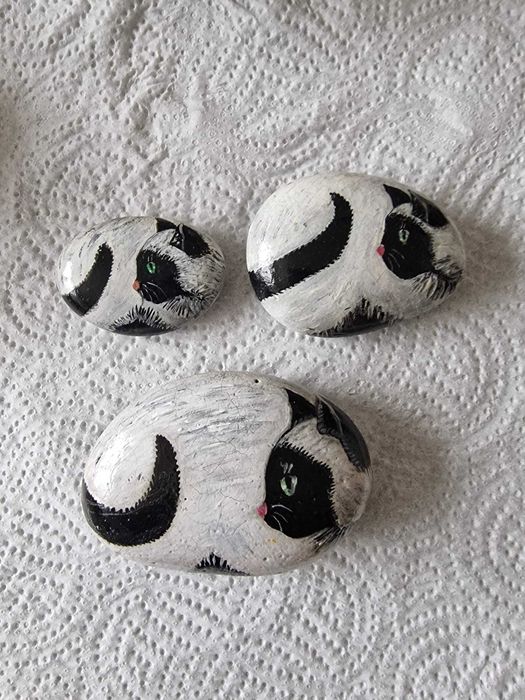 Pedras lindas pintadas a mão