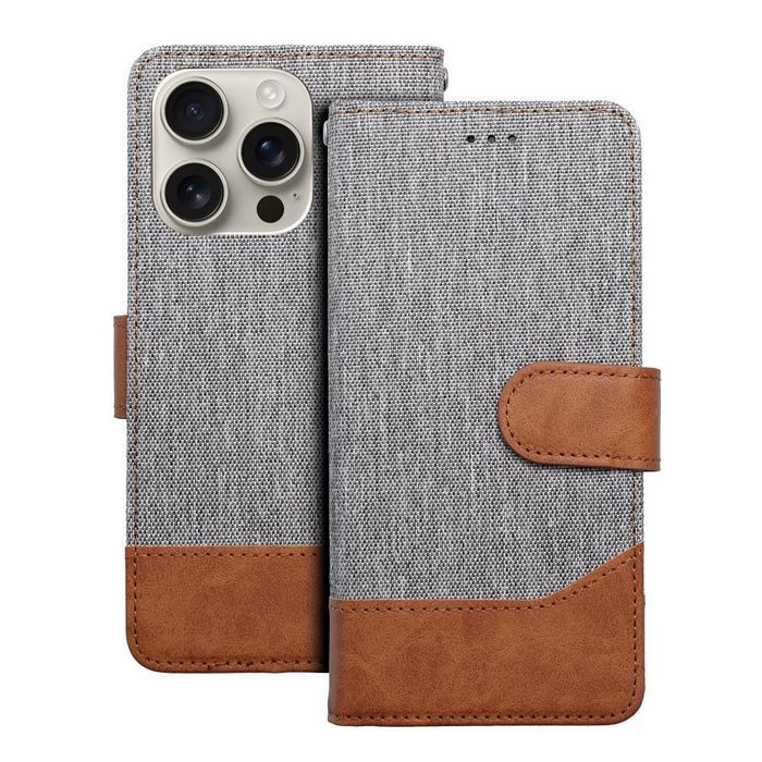 Kabura JEANS Book do IPHONE 16 Pro Max szary