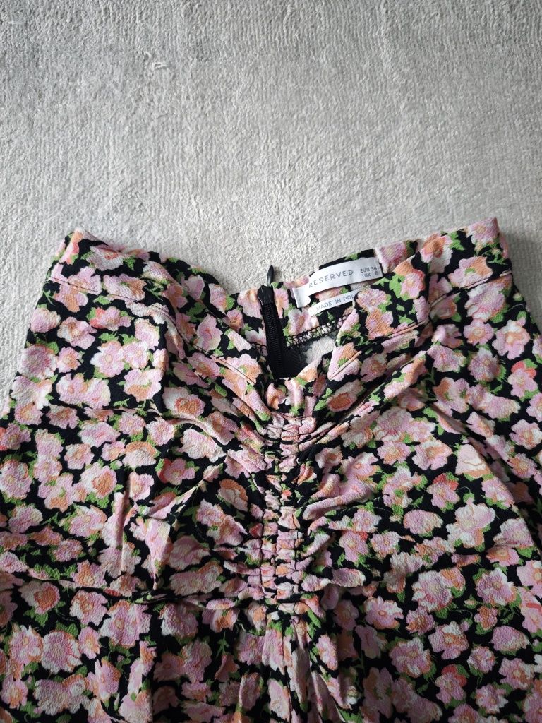 Spódnica w kwiaty Reserved, r.34, midi