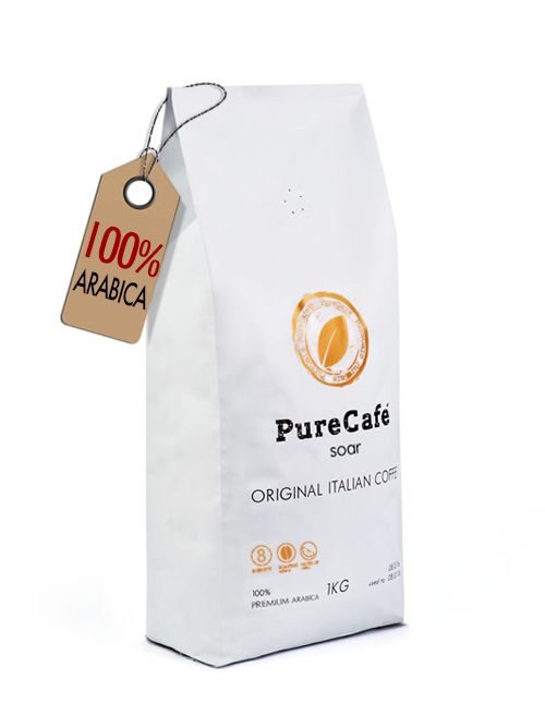 Кофе PureCafe Soar, премиум зерно, 100% Арабики, Италия, 1кг