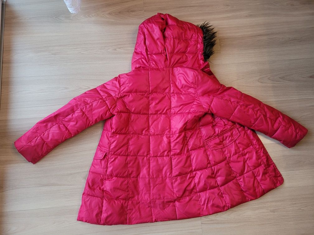 Różowa zimowa kurtka dziewczęca GAP Rozmiar 140