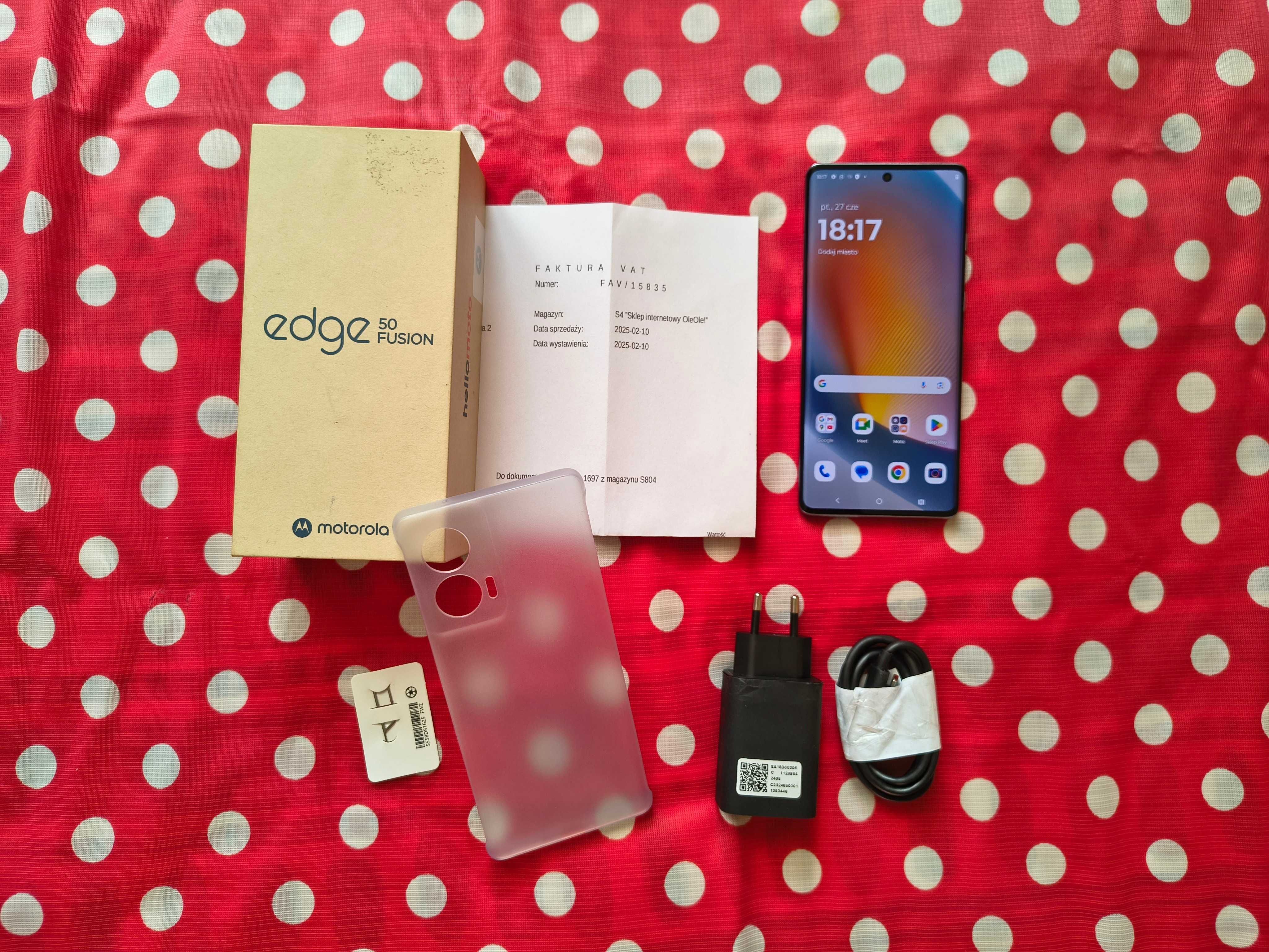 NOWY Motorola Edge 50 Fusion 12/512GB 5G LTE NFC Dual-sim Gwarancja