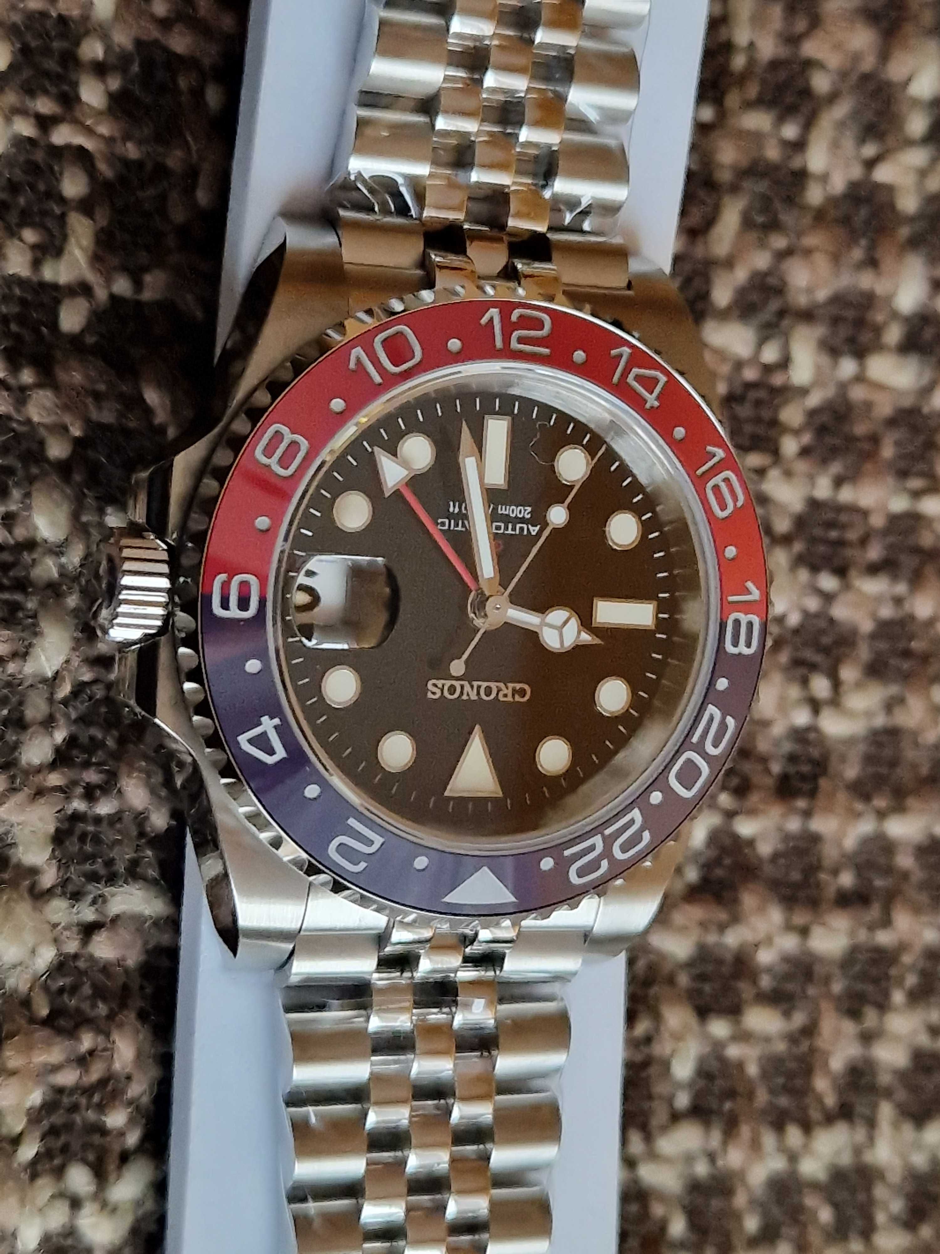 Nowy Cronos 41mm ceramika pepsi wz Master GMT.