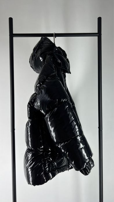 Лаковий пуфер куртка жіноча лак осінь зима БЕЗ ВИШИВКИ/надписів