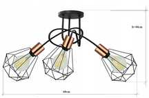 Lampa sufitowa żyrandol loft led