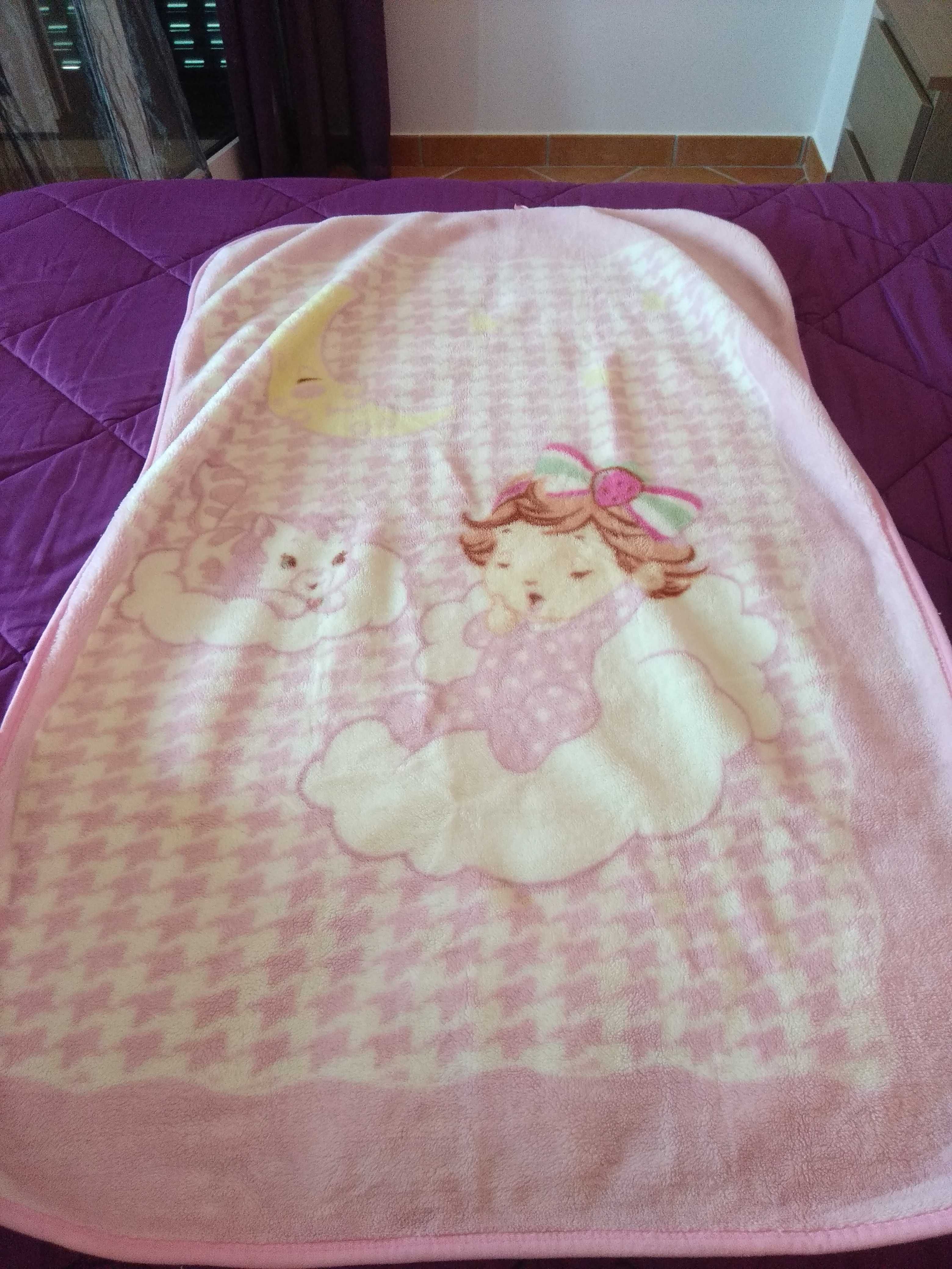 Cobertor de bebé menina para berço