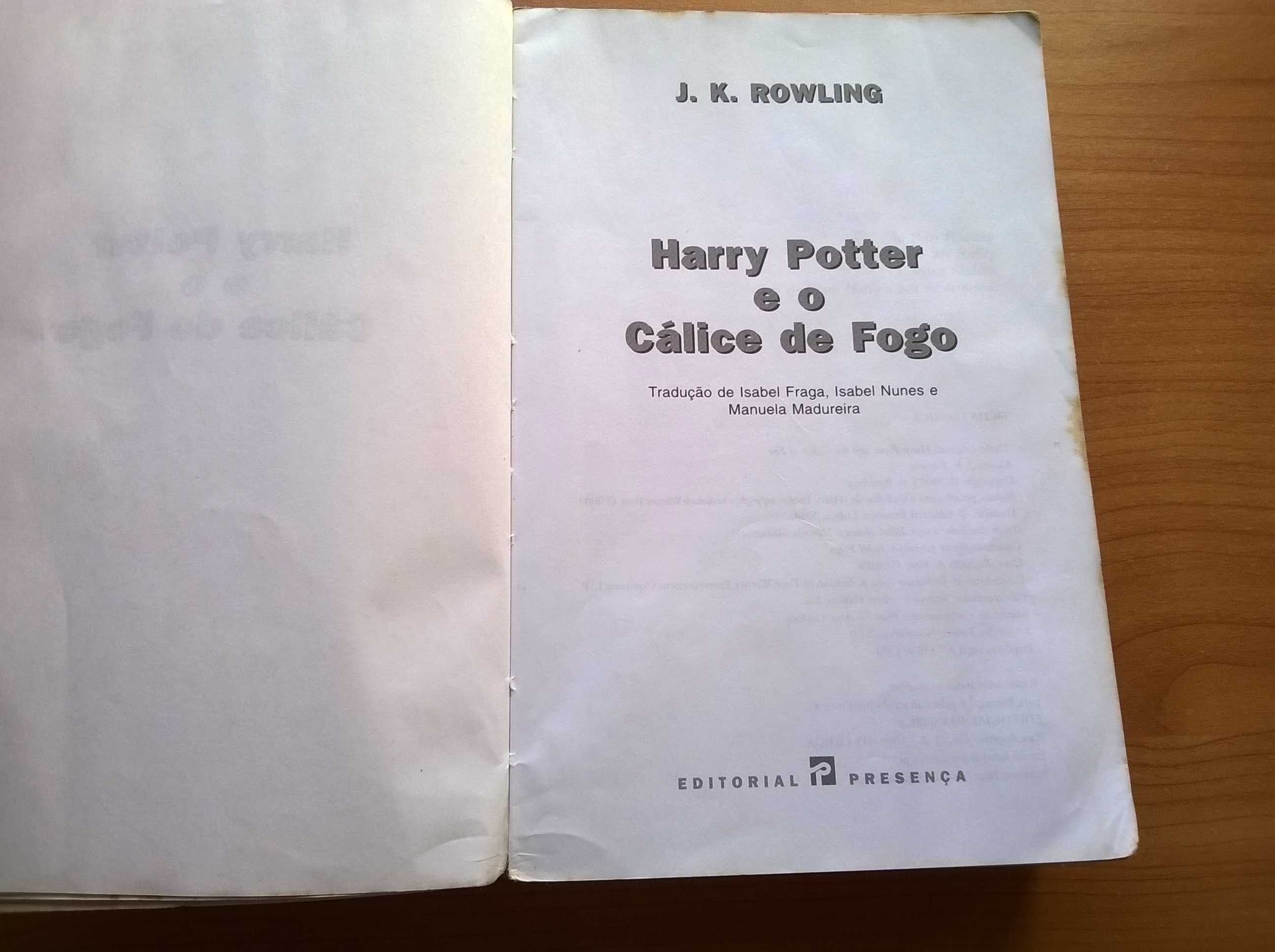 Harry Potter e o Cálice de Fogo (1.ª edição) - J. K. Rowling