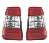 FAROLINS TRASEIROS LED MERCEDES E W124 KOMBI 85-95 VERMELHO CROMADO