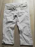 Białe rybaczki jeans srebrna nitka r38-40