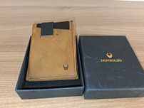 Y051 Portfel Męski DONBOLSO Skórzany Minimalistyczny Z Pudełkiem Etui