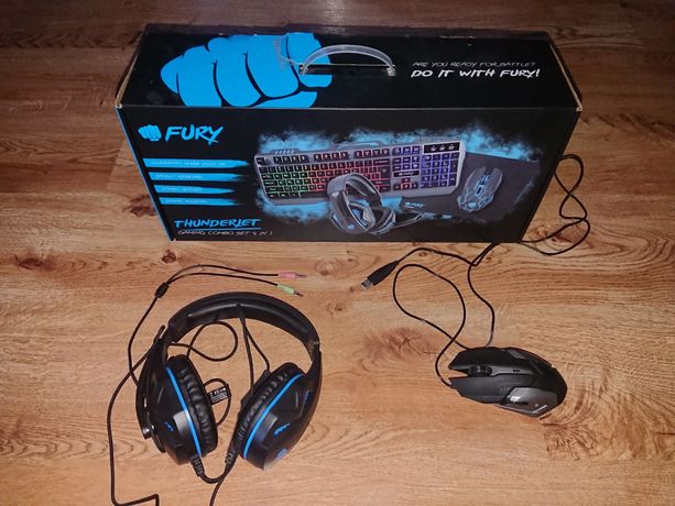 Mysz + słuchawki + klawiatura gamingowe FURY