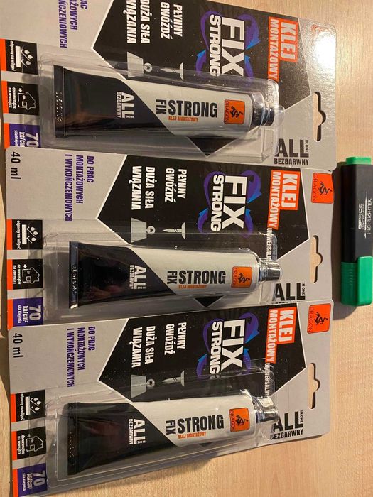 Klej Montażowy FIX STRONG Płynny gwóźdź Dragon -2szt SUPER Tanio-11 zł