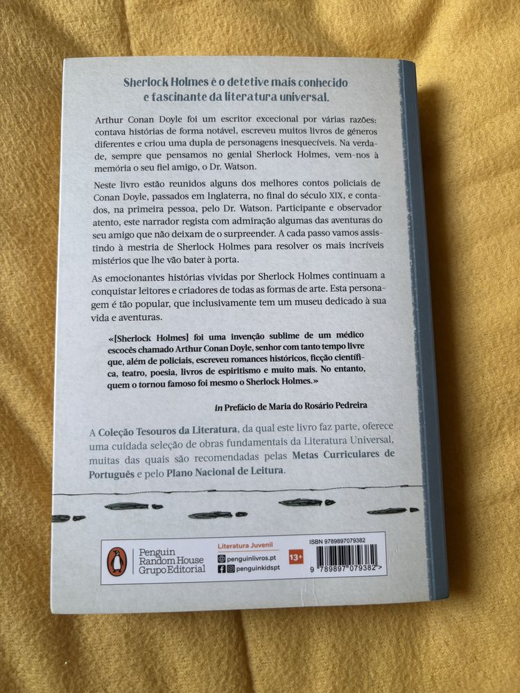 Livro “As aventuras de Sherlock Holmes”