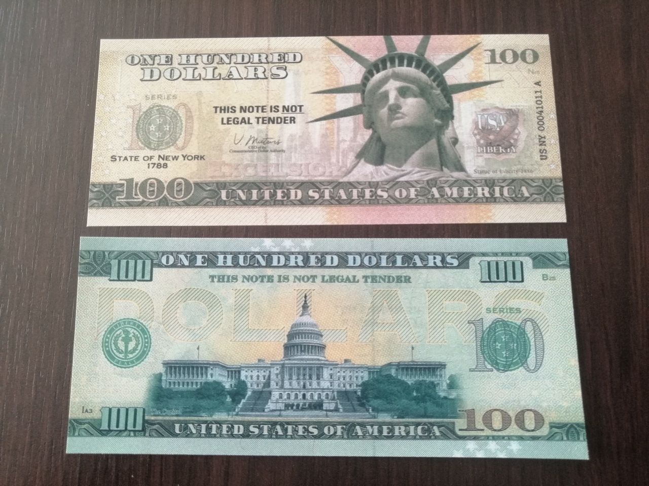 Banknoty 100 dolarów zestaw kolekcjonerski