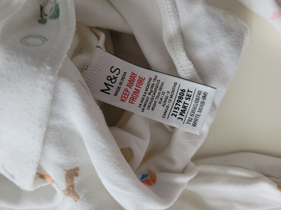 Zestaw bluza pajacyk 6-9mc 74cm m&s h&m,pepco,primark