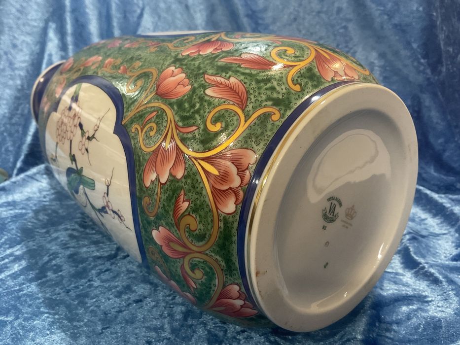 Vista alegre vaso Ansham pintura a ouro manual 38 cm alt.