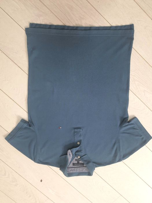 L, Tommy Hilfiger koszulka polo  / polówka męska,  zieleń morska.
