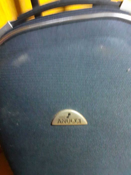 Mala viagem azul em tecido