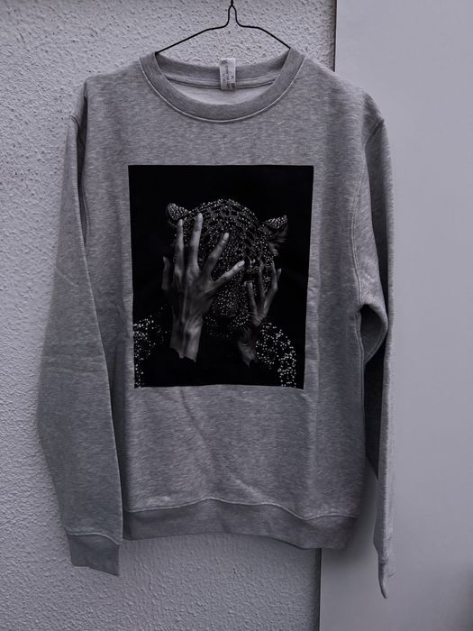 Sweat oversize cinzenta leopardo - NOVA