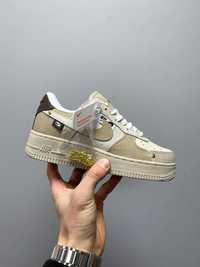 Жіночі кросівки Nike Air Force 1 Low Tan Bling (36-40)