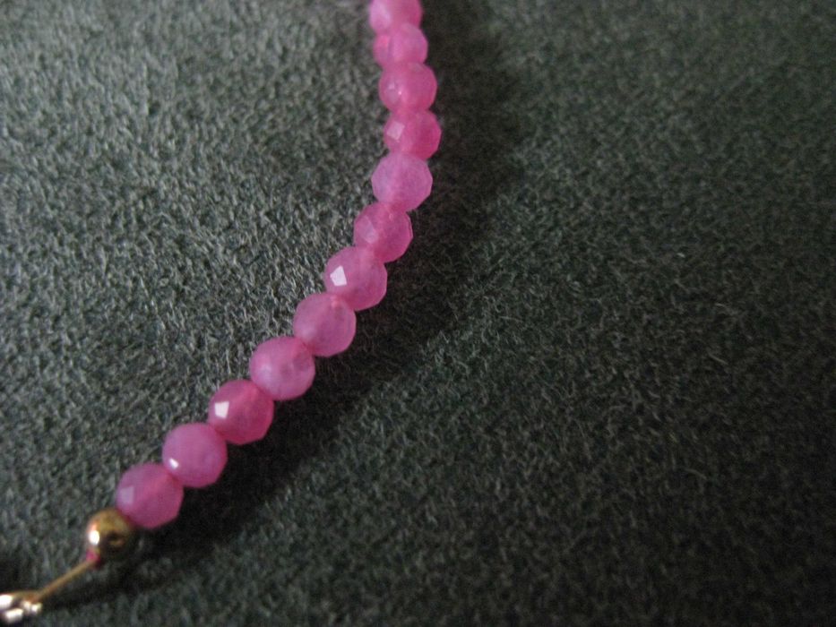 Pulseira de Rubi Facetado (criado em Laboratório) NOVO