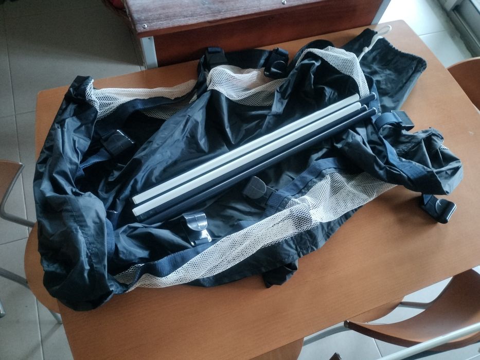 Cama de viagem com colchão e aumento