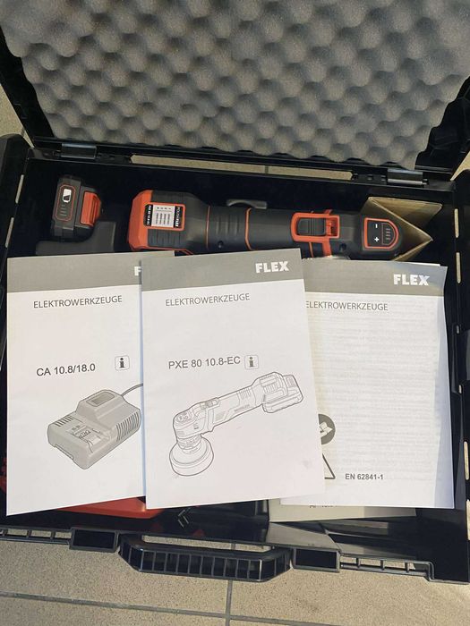 Polerka akumulatorowa FLEX PXE 80 10.8-EC /2.5 Set. Nieużywana