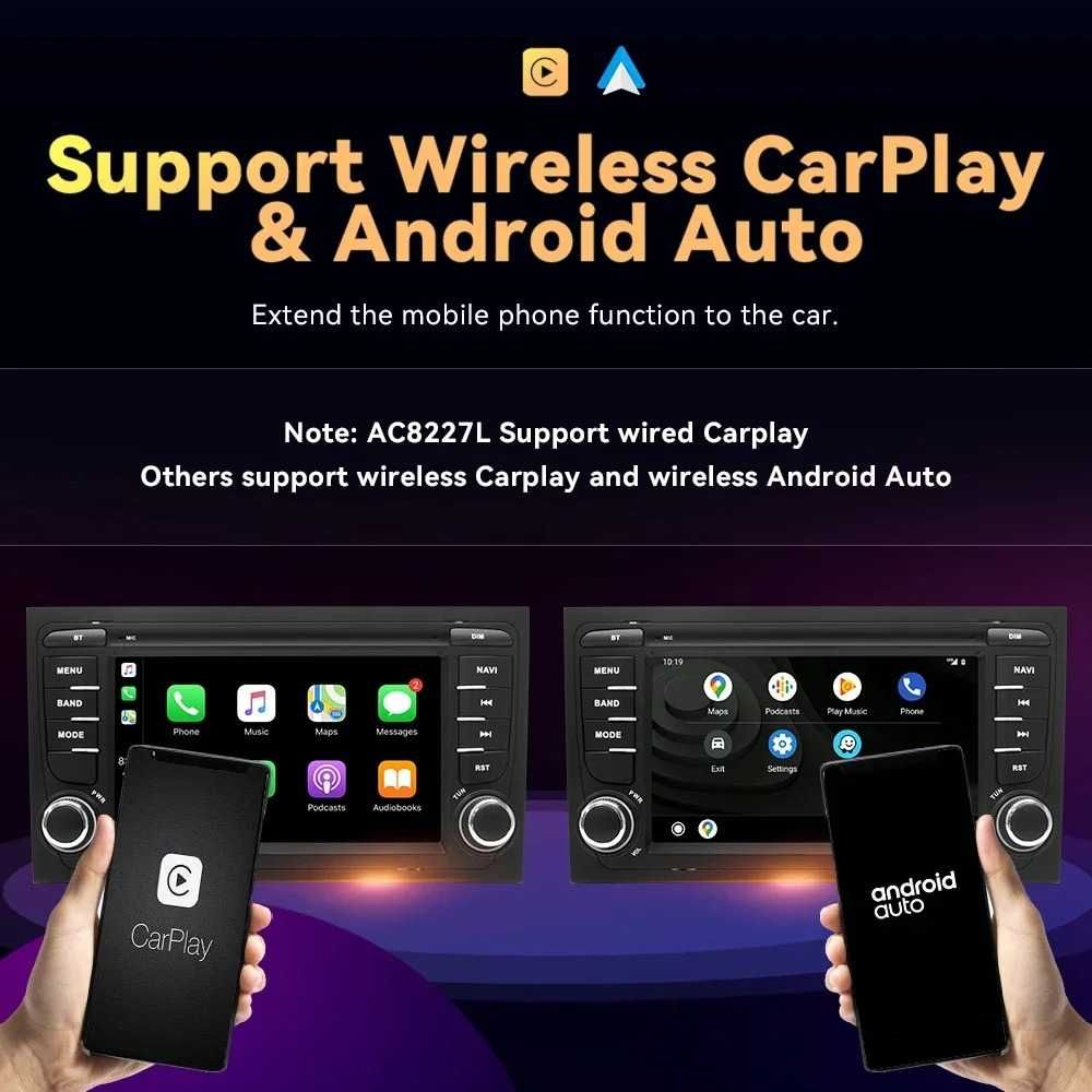 Radio samochodowe Audi A4 S4 RS4 B6 B8 B7 Android CarPlay + GRATIS