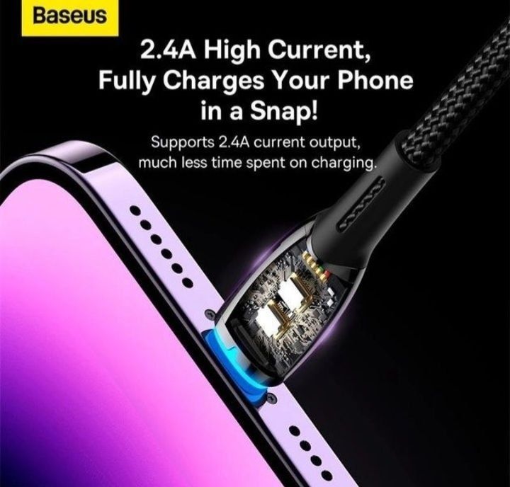 Кабель Baseus USB-Lightning 2.4A 1m