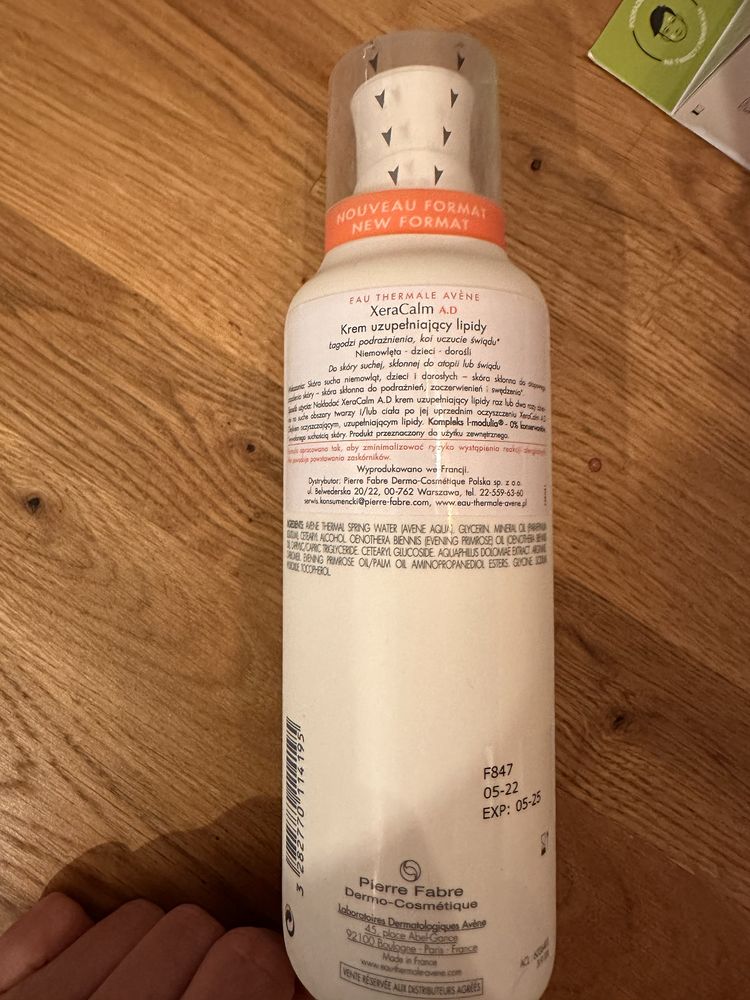 Avene Xera Calm A.D krem uzupełniający lipidy 400 ml