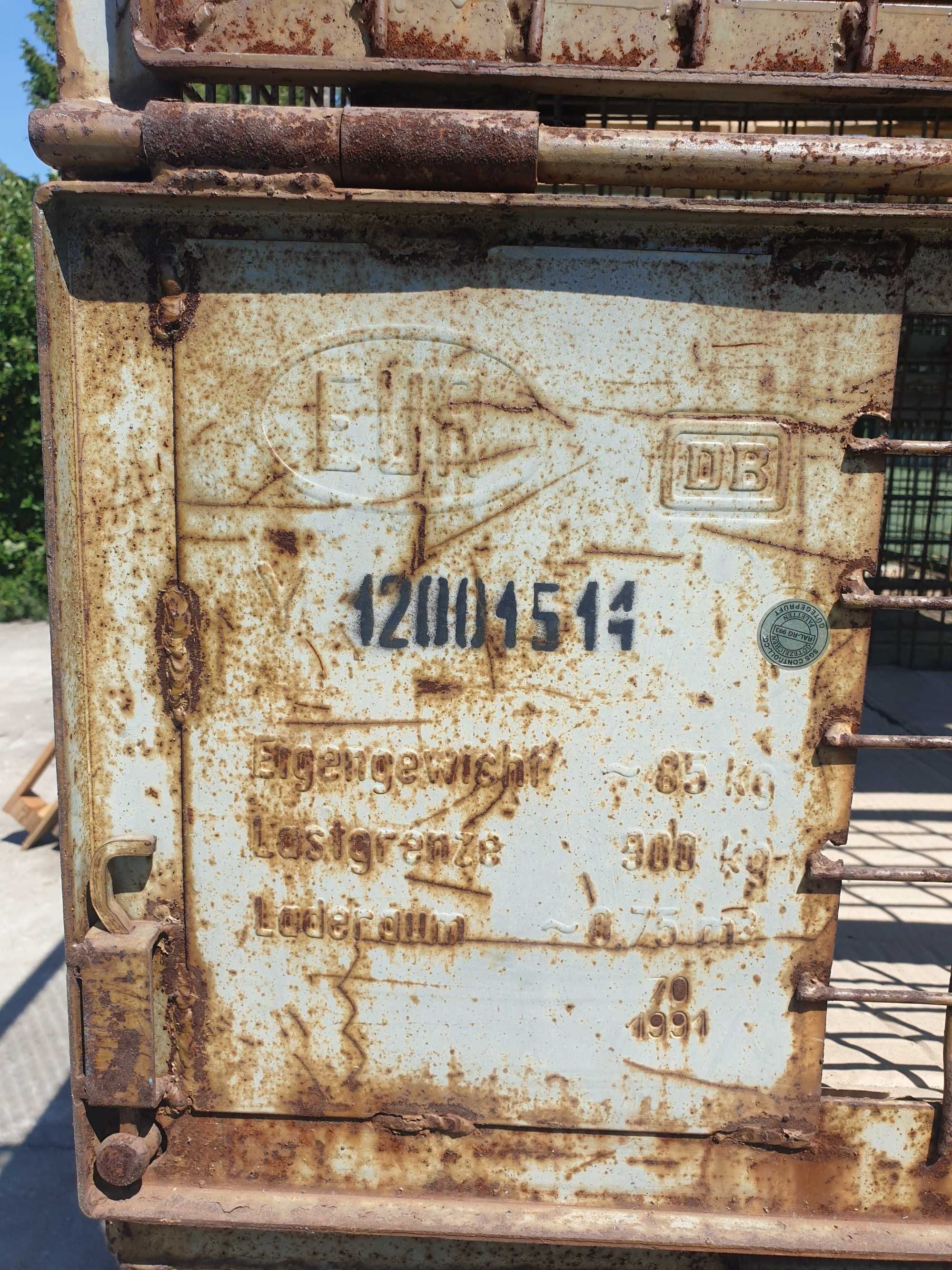 KONTENER siatkowy 124x84x97 cm, kosz druciany Skrzyniopaleta GITTERBOX
