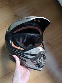 Kask na motor crossa roz. L