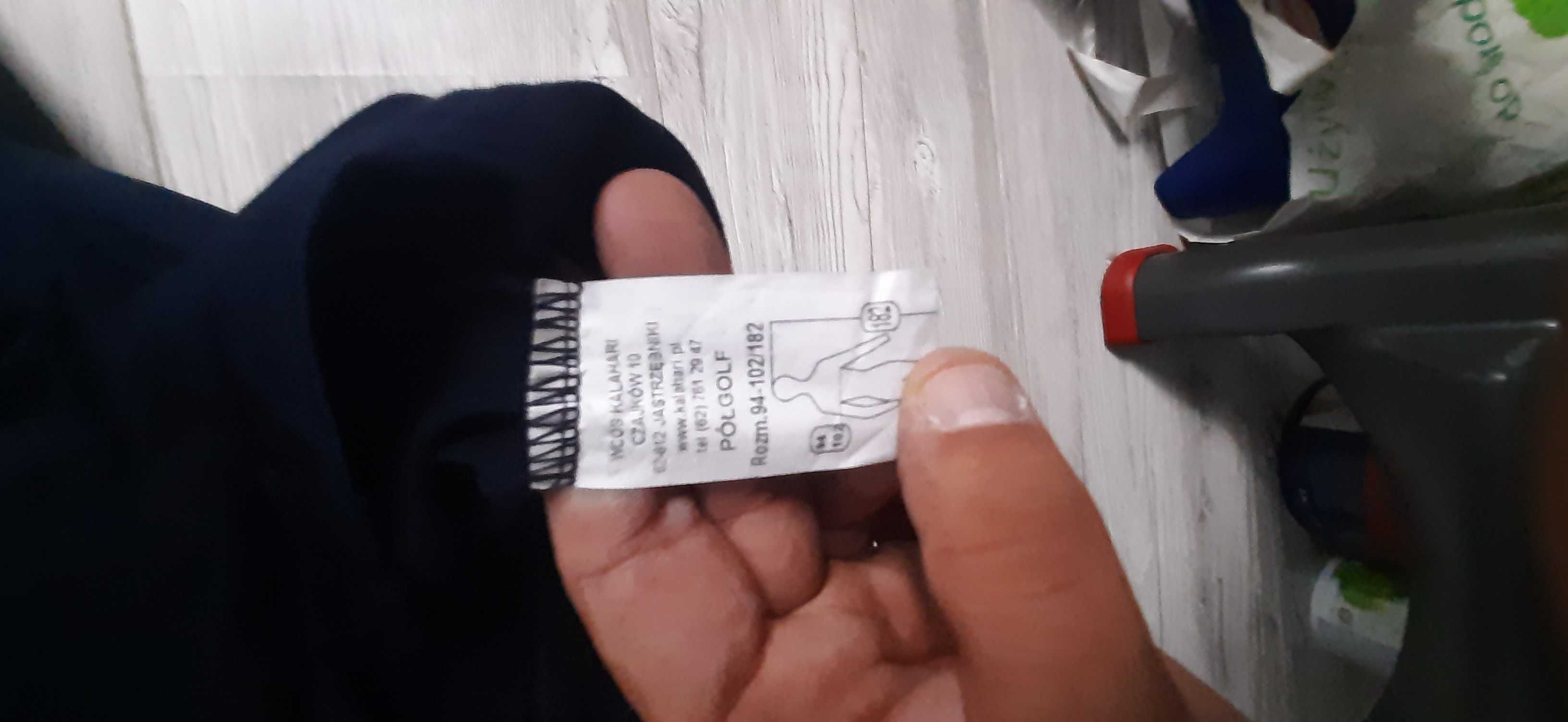 Półgolf granatowy z napisem policja