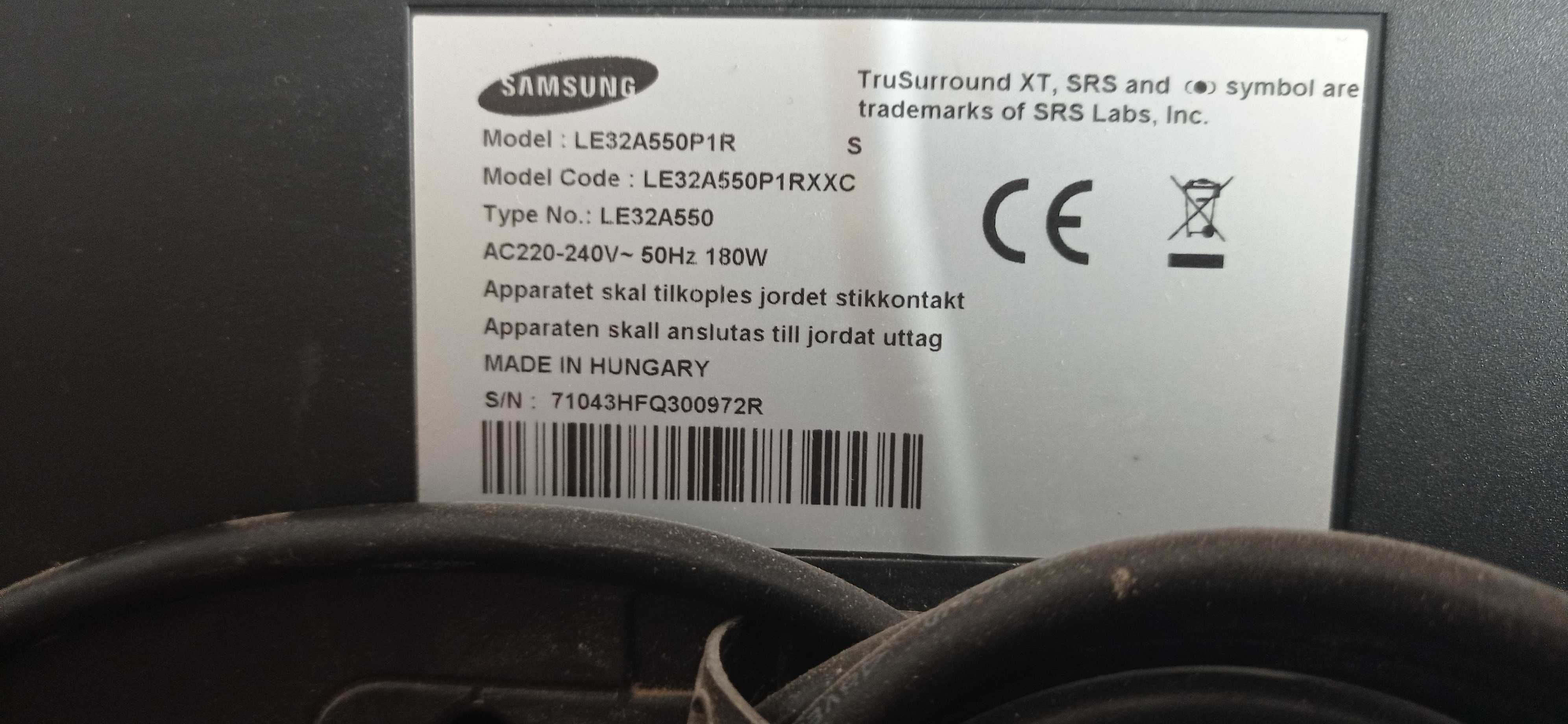 ТелевІзор Samsung LE32A550P1RXXC