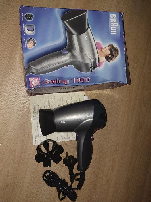 Secador Usado Braun Swing 1400W (Excelente Estado e Completo)