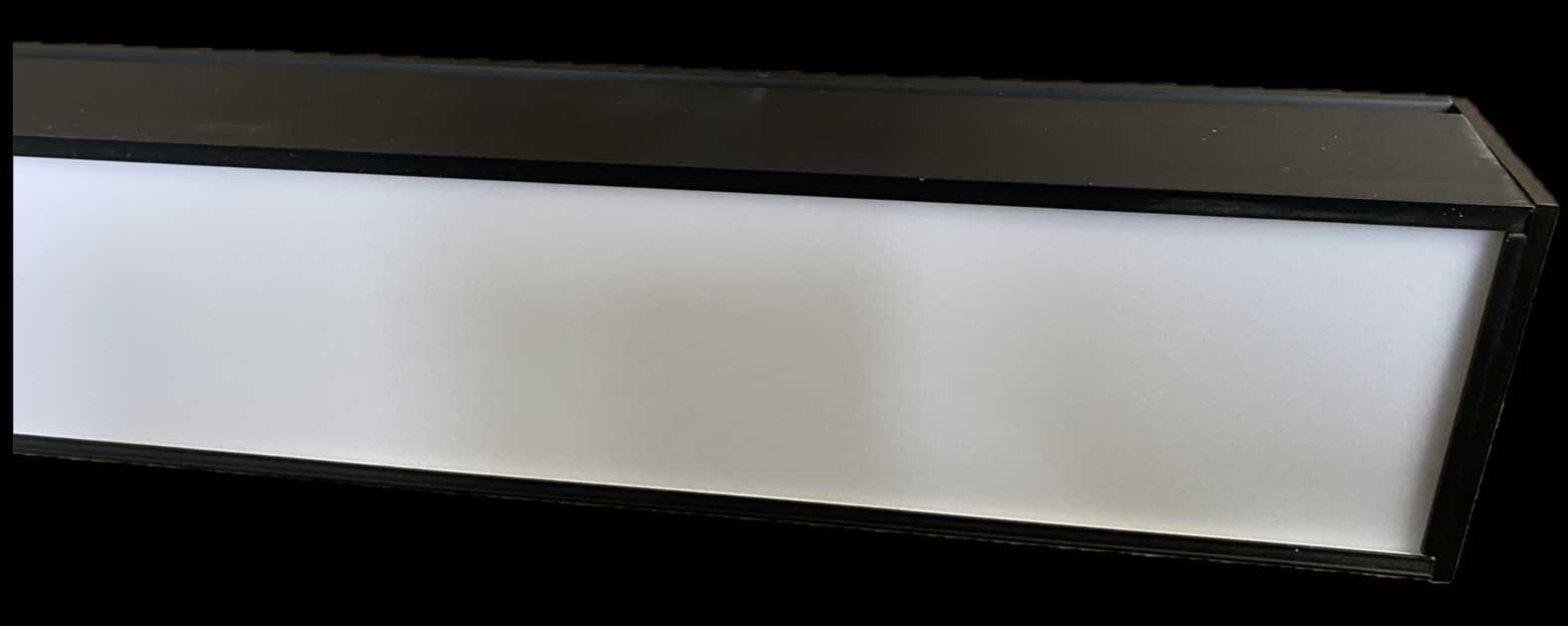 Лінійний світлодіодний світильник підвісний чорний 36Вт 5000К 120см