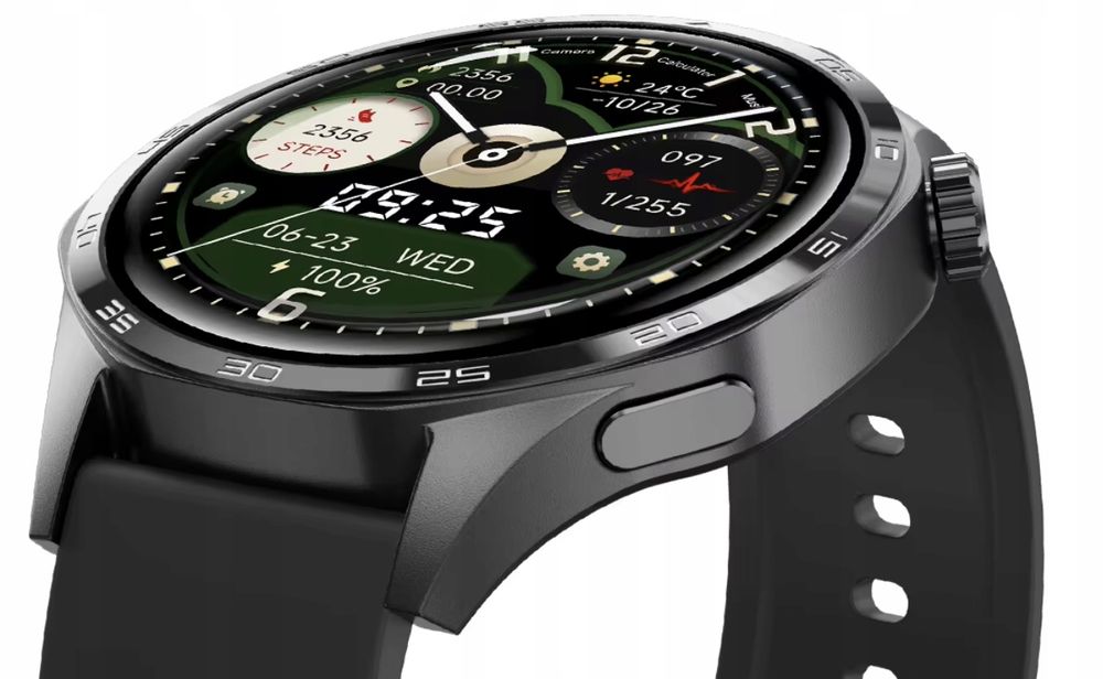 Smartwatch Gt5 Pro Amoled 46 Mm Czarna Koperta 2 Paski W Zestawie