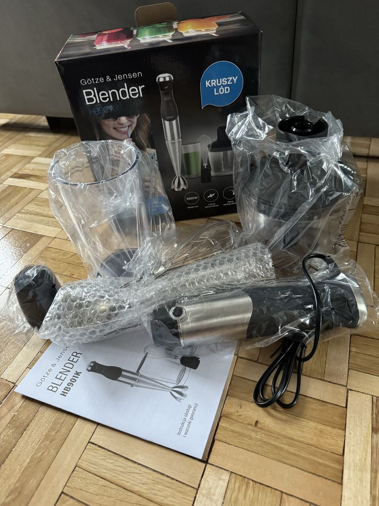 Blender ręczny GÖTZE & JENSEN HB901K 1000 W srebrno czarny