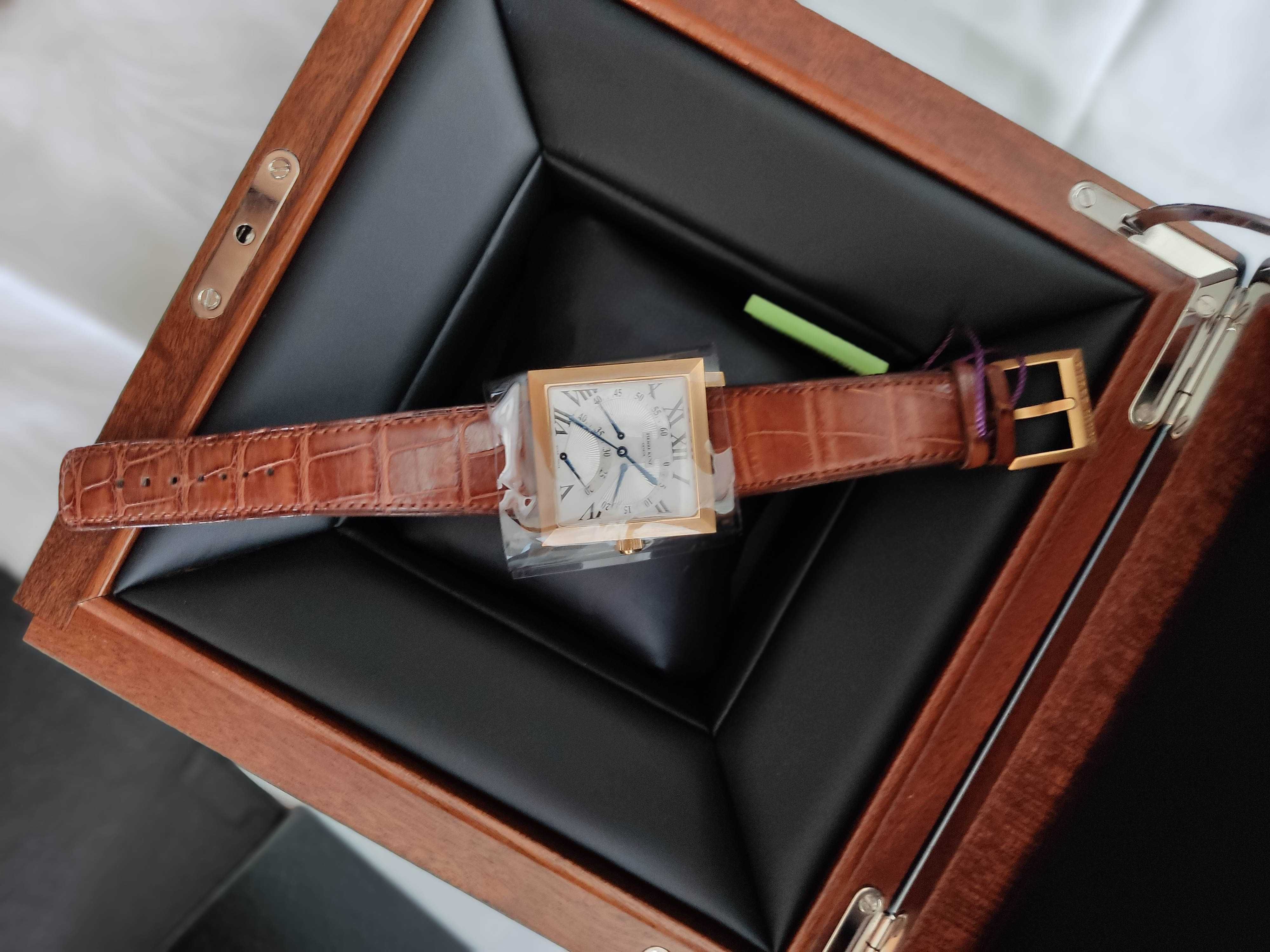 Pierre Kunz Triple seconde rétrograde złoty zegarek 750 gold 18K