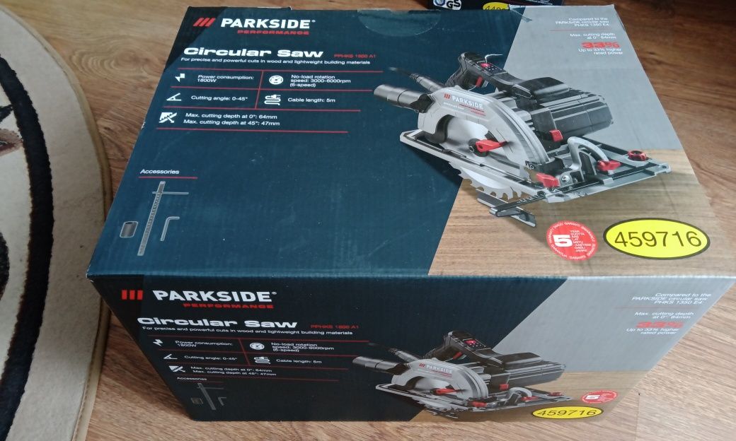 Pilarka tarczowa firmy Parkside Performance PPHKS 1800 A1