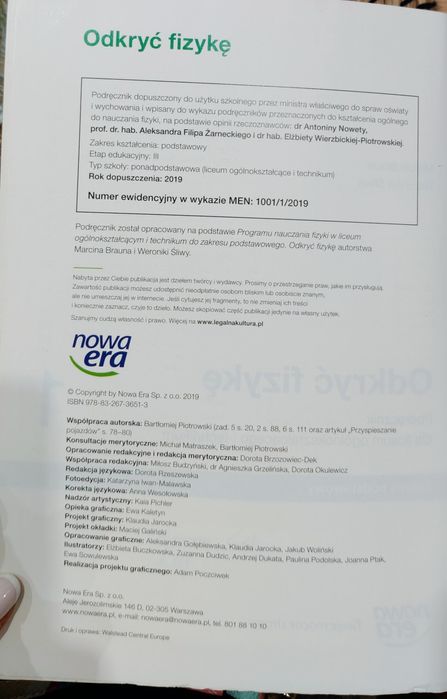 Fizyka. Odkryć fizykę 1. 2019