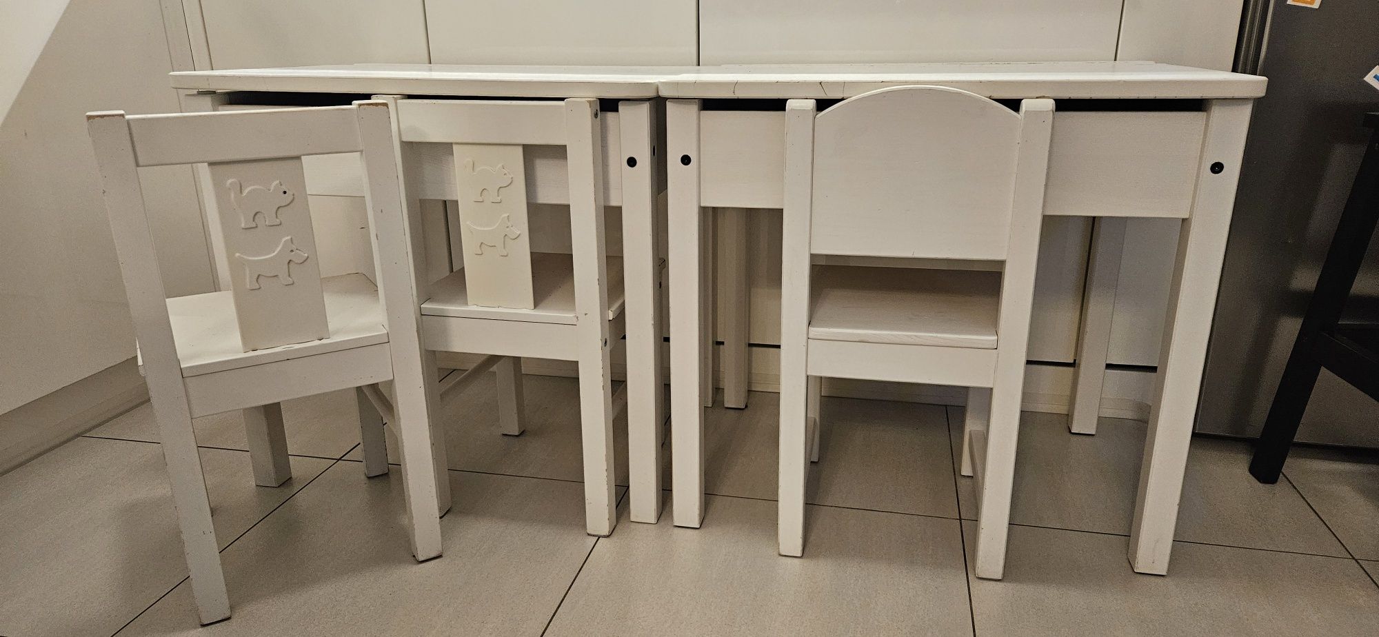Biurko Ikea - 2 sztuki - Sundvik krzesełko Sundvik i Kritter - komple