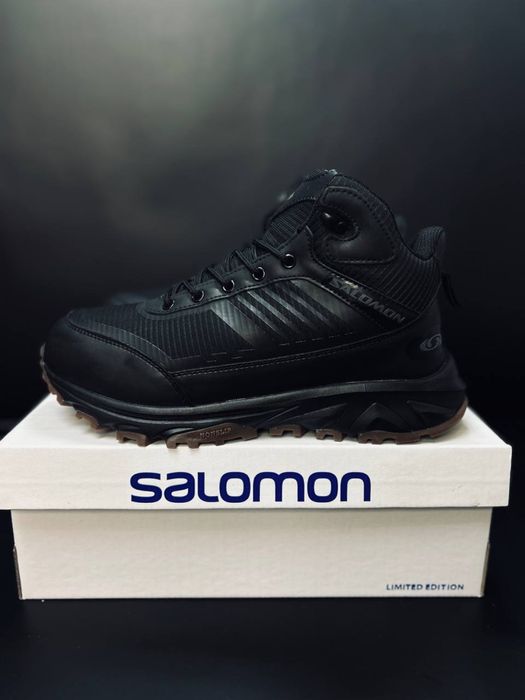 Ботинки мужские саломон Salomon / кожаные ботинки термо / не промокают