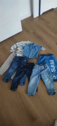 Spodnie jeansowe h&m 5 10 15 dresowe koszula jeansowa 92